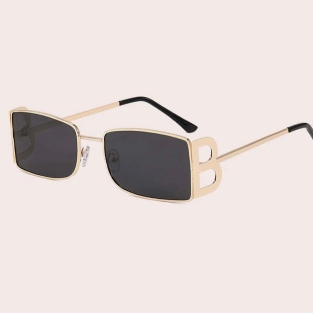 B gold frame sunglasses